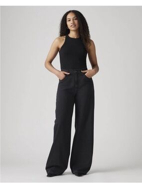 Levi's Black Cinch Baggy Wide-Leg Jeans